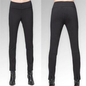 Porto Hudson Front Zip Ankle Length Stretch Pants Black size Small (1)